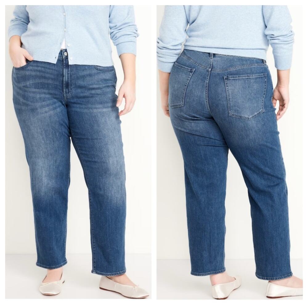 NWT Old Navy High-Waisted Wow Loose Jeans in Medium Wash - Size 28